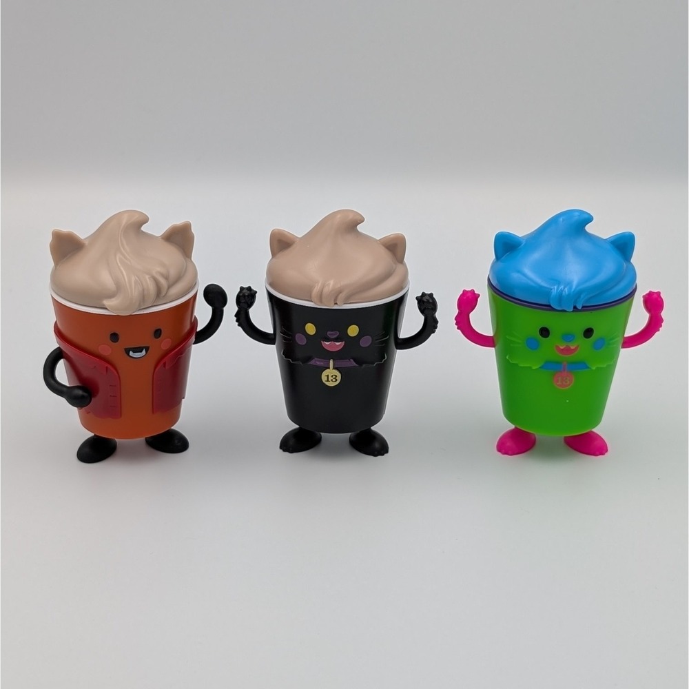 Wendy's Frosty Frights Lot Rare Orange Brrr Beast Green & Black Purrma Frost
